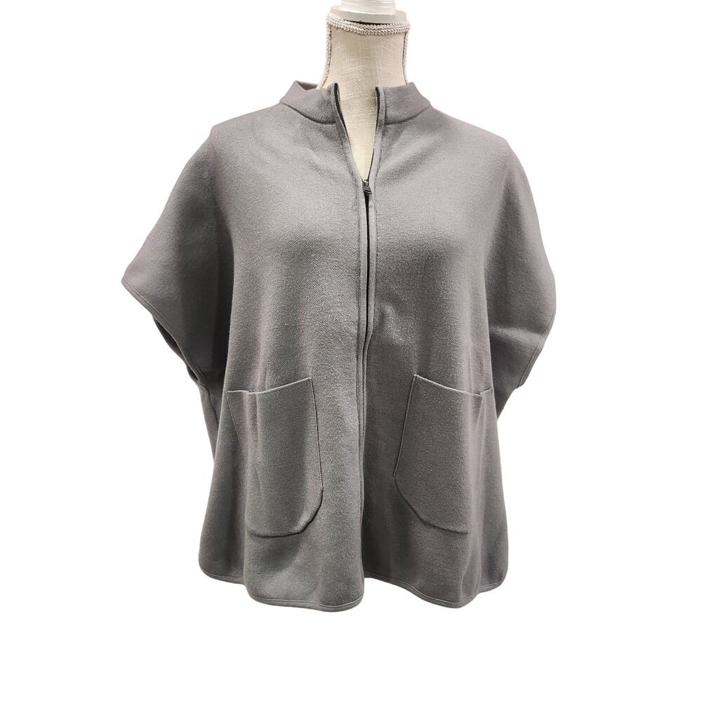 Zara Girls Youths Tunic Poncho Jacket Grey - Size Age 11-12 Years